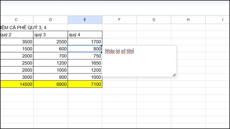 Cách viết ghi chú, bình luận trên Google Sheets cực đơn giản