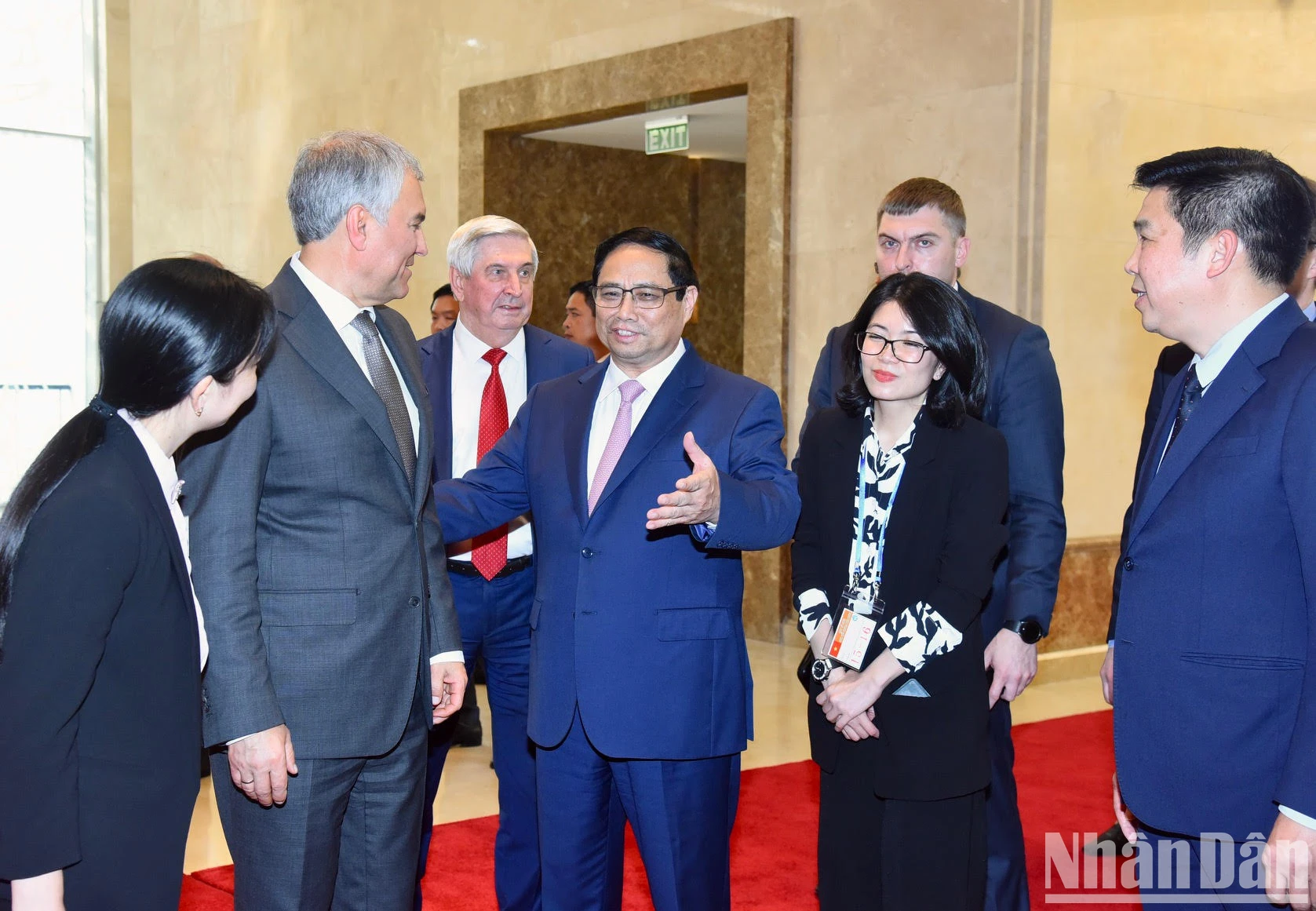 [ภาพ] นายกรัฐมนตรี Pham Minh Chinh ให้การต้อนรับและเข้าพบประธานสภาดูมาแห่งสหพันธรัฐรัสเซีย V.V. โวโลดิน รูปที่ 2