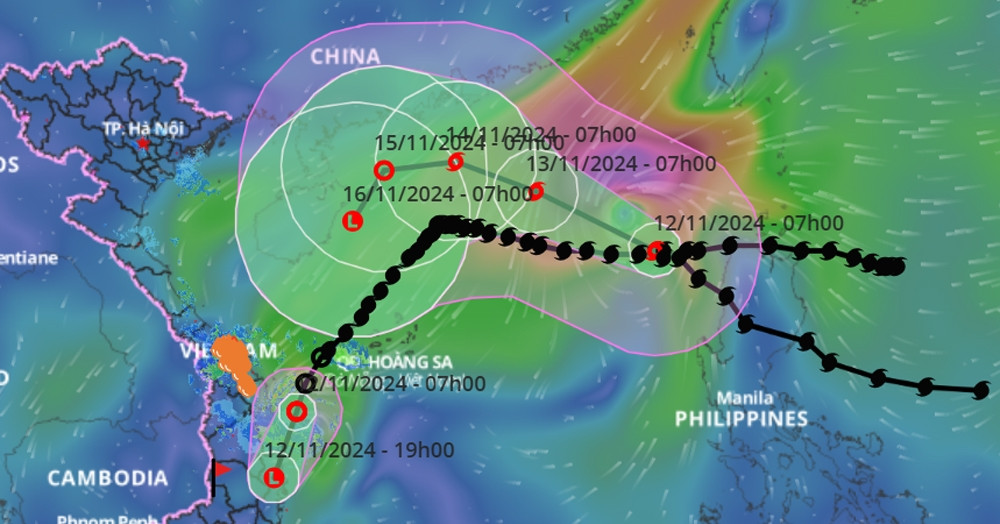 La zone de basse pression se dissipe sur la mer de Quang Ngai - Phu Yen, la tempête numéro 8 avec des rafales de niveau 12