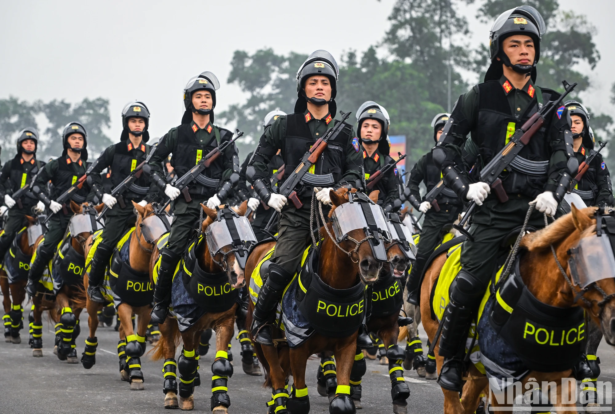 [Foto] Desfile y ensayo para celebrar el 70 aniversario de la victoria de Dien Bien Phu foto 15