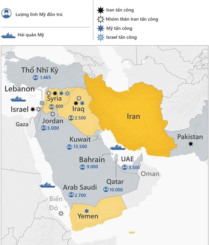 Lage des Iran, Israels und der Nachbarländer. Grafik: CNN