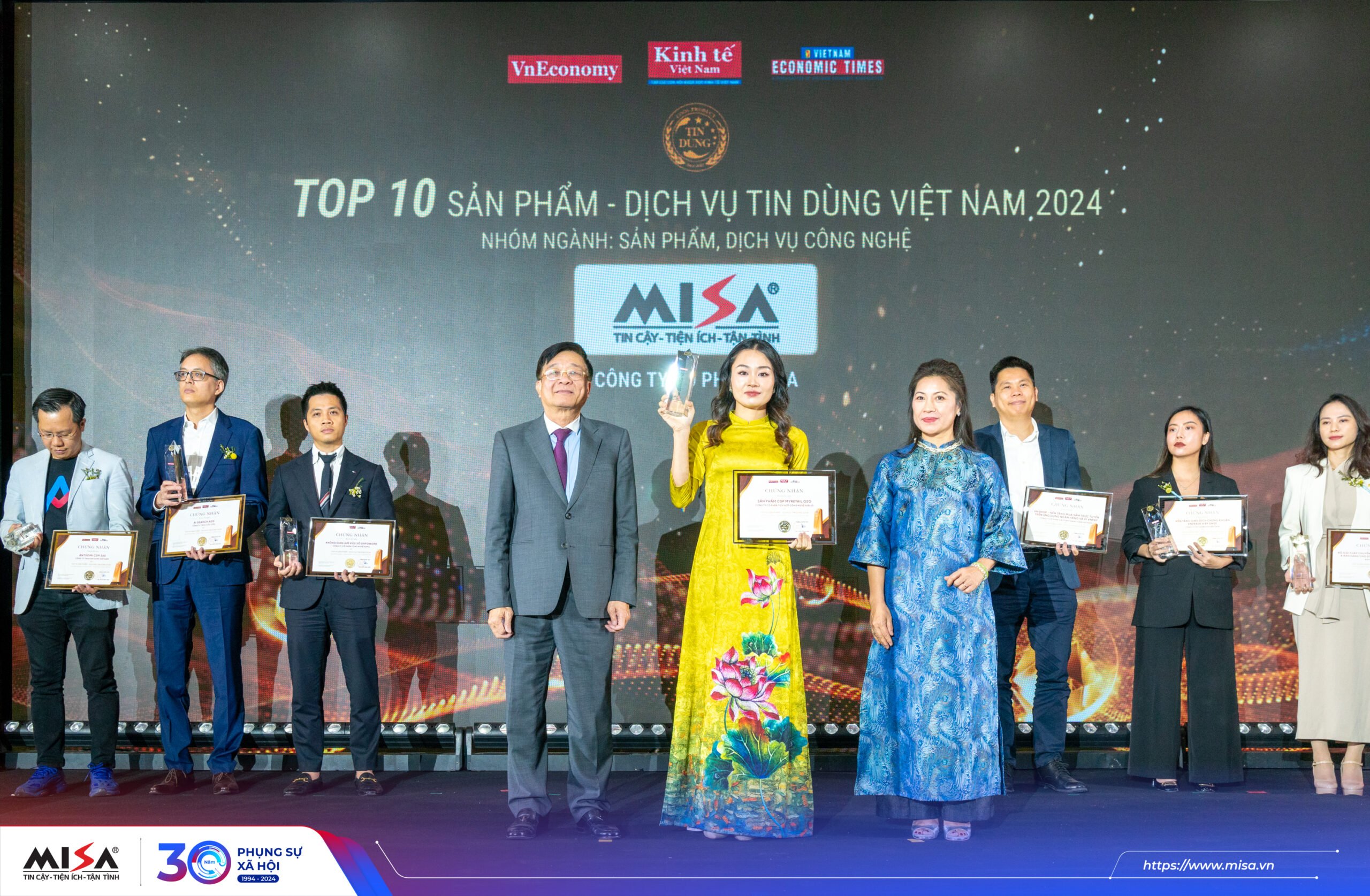 Nền tảng MISA AMIS được bình chọn Top 10 Sản phẩm - Dịch vụ Tin Dùng Việt Nam 2024