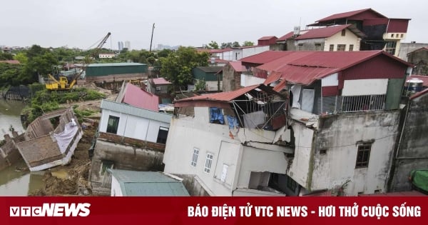 Evacuate all households within the landslide area of ​​Cau River bank in Bac Ninh