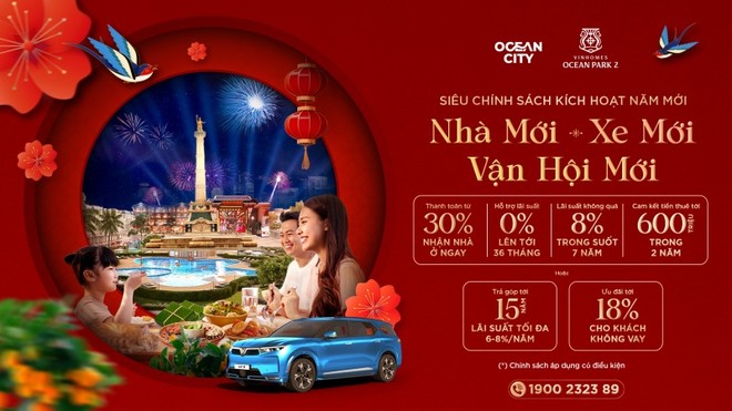 Chính sách “siêu khủng” của Vinhomes Ocean Park 2 giúp khách hàng chủ động lựa chọn những ưu đãi phù hợp với khả năng tài chính