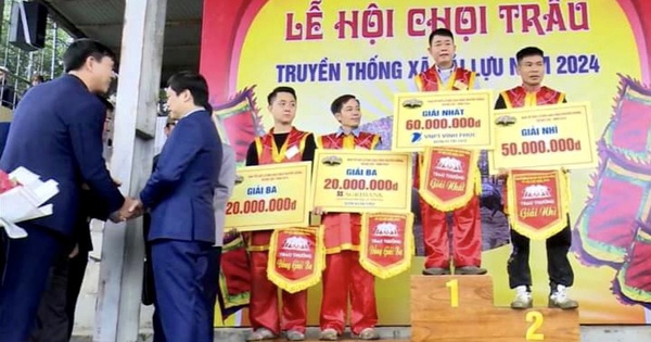 Trao giải tại Lễ hội Chọi trâu Hải Lựu năm 2024