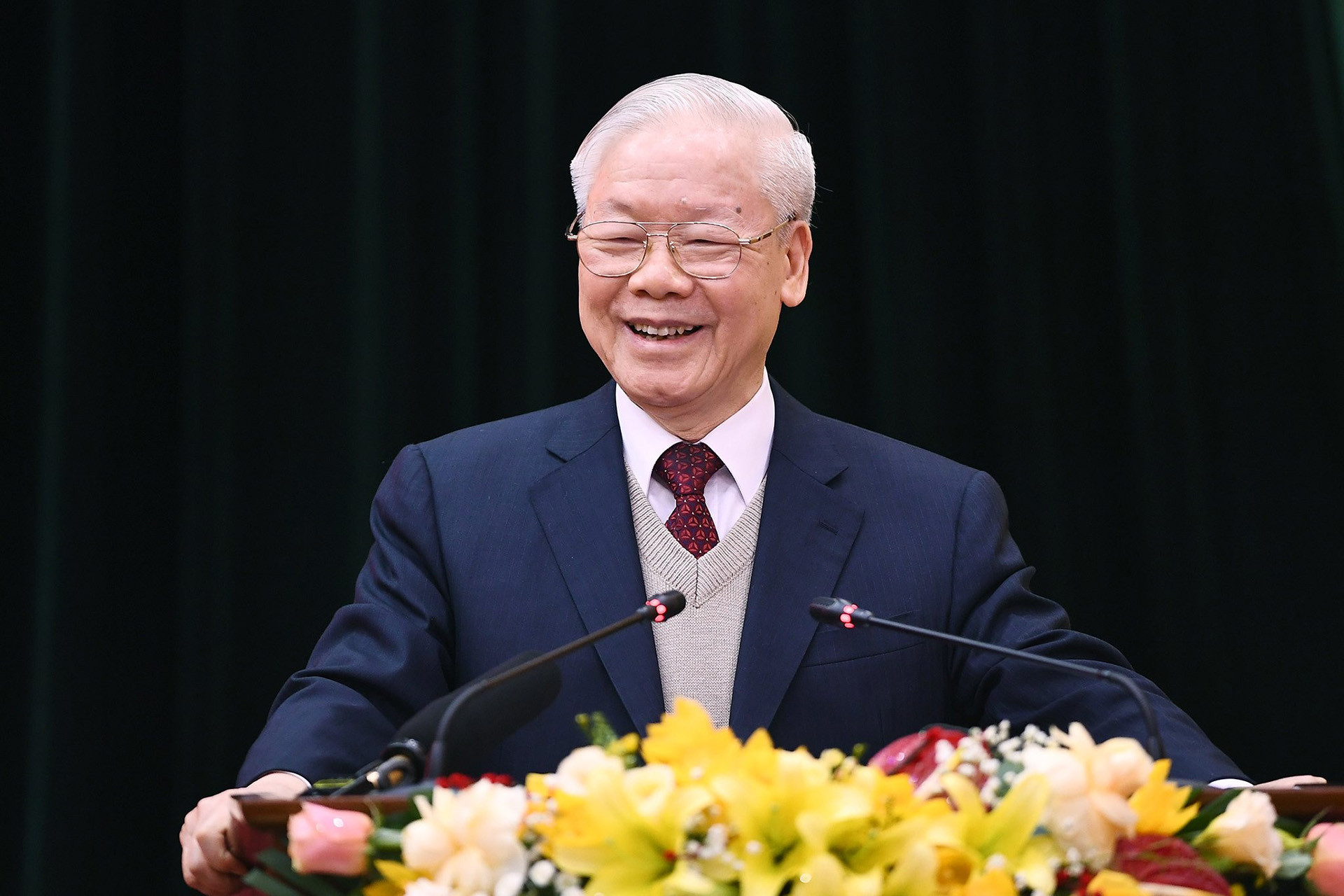 Generalsekretär Nguyen Phu Trong gratuliert Laos und Kambodscha zum neuen Jahr