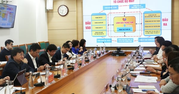 Deputy Minister of Information and Communications Bui Hoang Phuong works with the People's Committee of Quang Ninh province