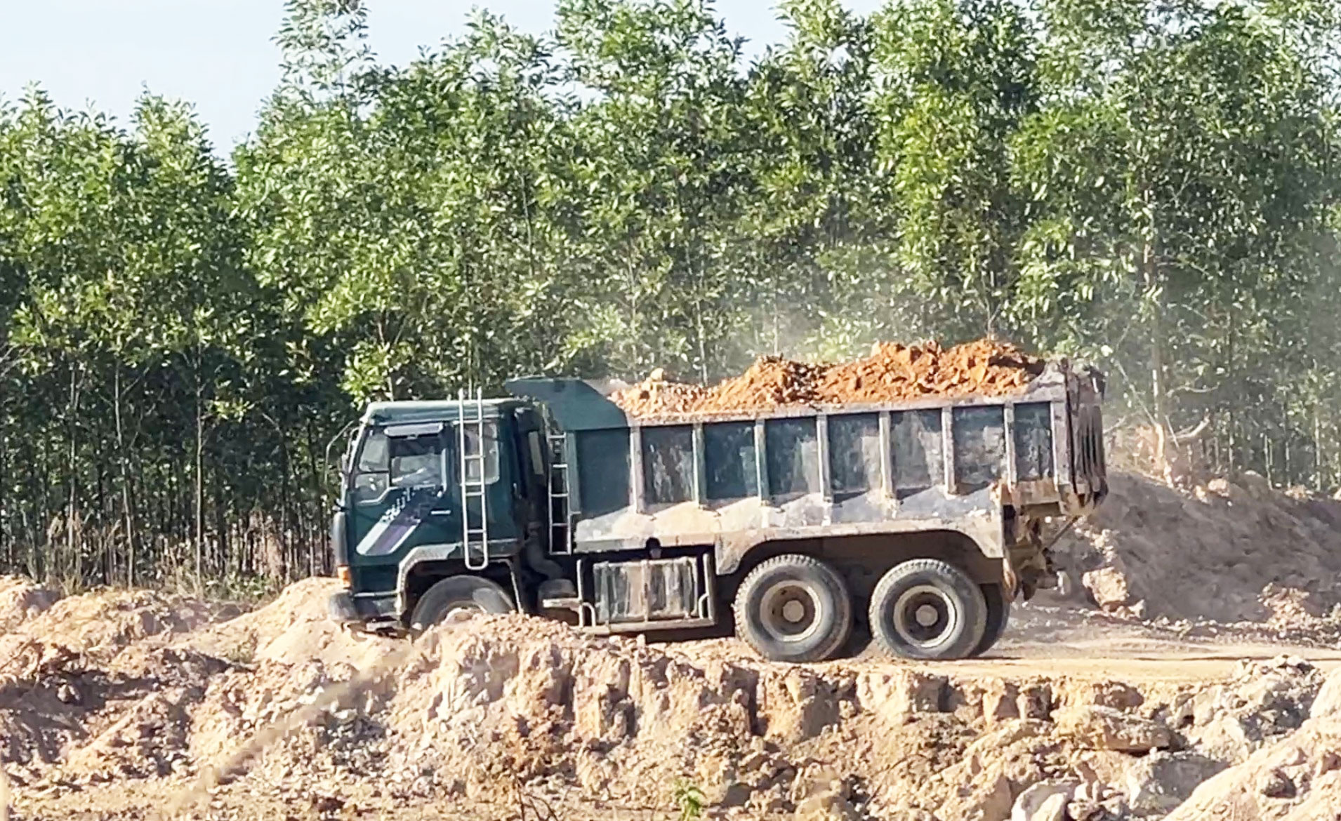 'Xẻ thịt' đồi đất ven hồ sông Dinh (Bình Thuận): 'Khoáng tặc' công khai lộng hành- Ảnh 2.