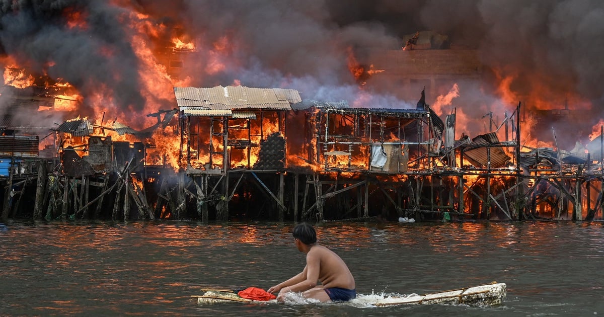 Cháy khu ổ chuột ở Philippines, 1.000 ngôi nhà bị thiêu rụi