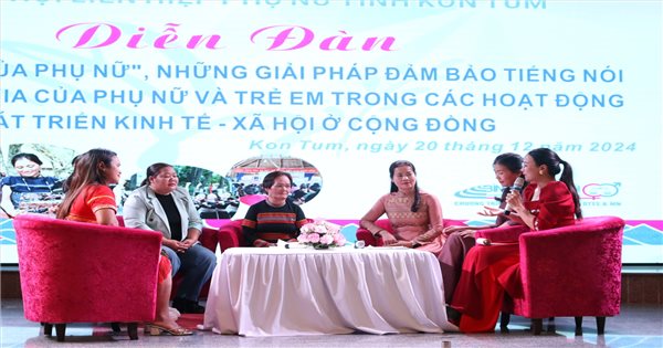 Kon Tum: Organizing the Forum "Voice of Women"