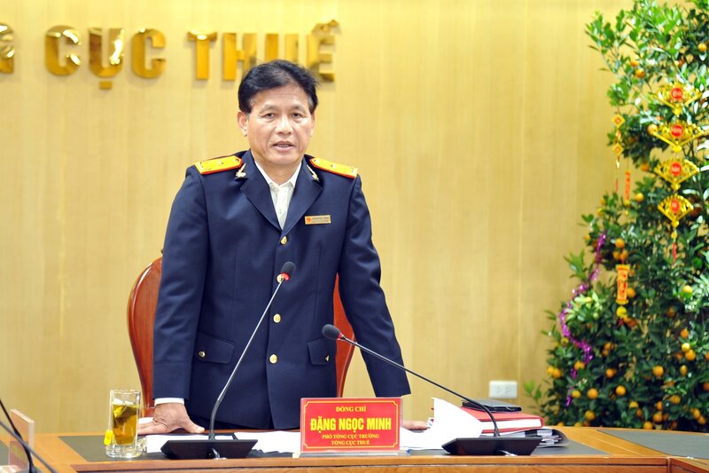 Deputy General Director Dang Ngoc Minh acknowledged that the results of tax debt management have contributed to the overall results of the entire tax sector in 2023. Photo: General Department of Taxation.