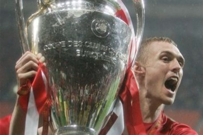 Fletcher won the 2008 Champions League with Man Utd in Russia, after the final against Chelsea on penalties. Photo: AP