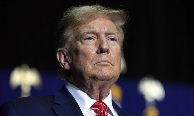 Former US President Donald Trump at a campaign event in Rome, Georgia on March 9. Photo: AP