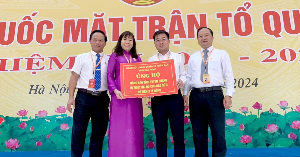 Tuyen Quang recibió 3 mil millones de dongs para superar las consecuencias de la tormenta número 3 de la provincia de Dak Nong.