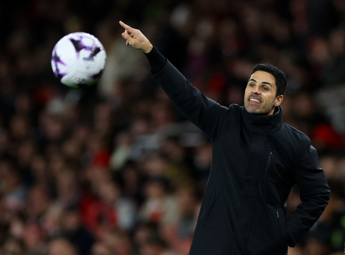 L'entraîneur Arteta dirige la victoire 2-0 d'Arsenal contre Luton Town lors de la 31e journée de Premier League à l'Emirates Stadium le 3 avril. Photo : Reuters