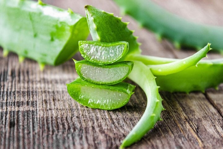 Cuando utilice hojas frescas de aloe vera, limpie la piel exterior verde.