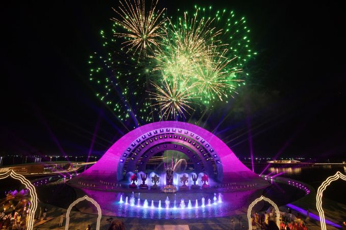The Kiss of The Sea stage was booked out to host the Indian mega wedding on January 22. Photo: Sun Group