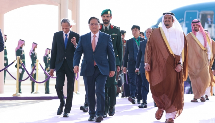 Thủ tướng Phạm Minh Chính tới Thủ đô Riyadh, bắt đầu chuyến công tác tại Vương quốc Saudi Arabia