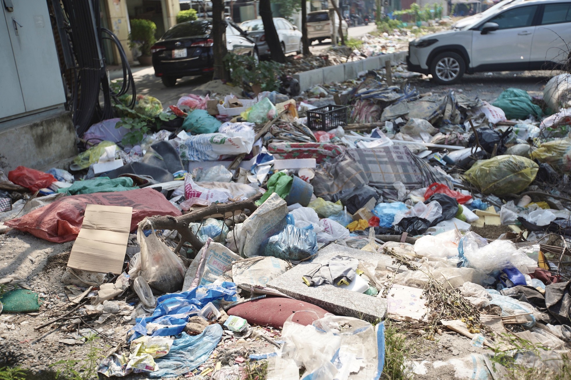 Basura rodea proyecto vial de 250 mil millones de dongs en Hanoi foto 5