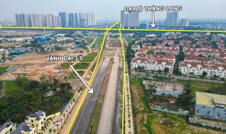 Primer plano del proyecto Ring Road 3.5 en Hanoi después de 7 años de limpieza del terreno