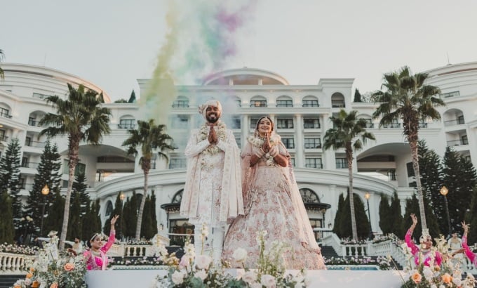 Die Superhochzeit des indischen Paares fand im Vinpearl statt. Foto: Vinpearl