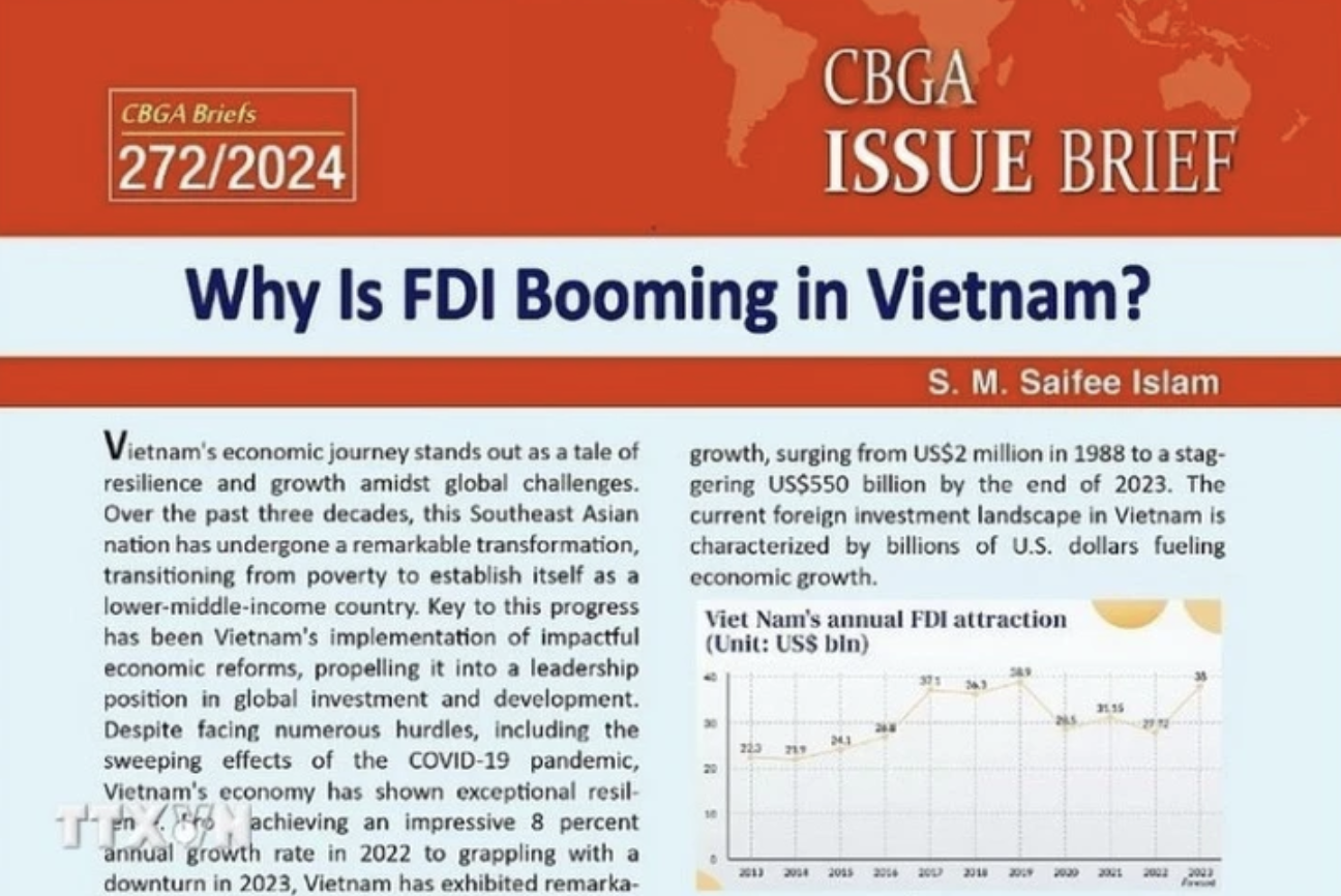 Báo Bangladesh: Những yếu tố khiến Việt Nam thu hút FDI