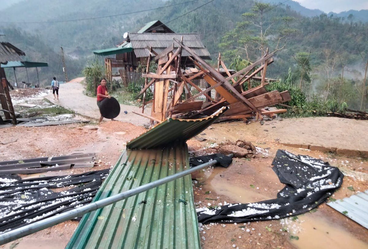 Nghe An has tornadoes and hail