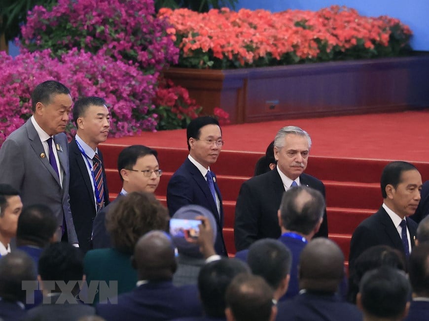 President Vo Van Thuong attends the opening ceremony of the Belt and Road Forum