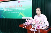 Deputy General Director of the Vietnam Bank for Social Policies Hoang Minh Te spoke at the closing ceremony.