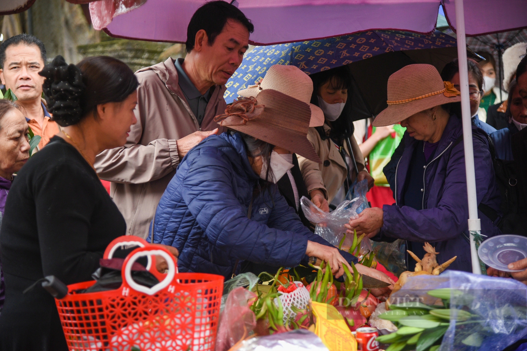 Người dân dậy từ 5 giờ sáng, đội mưa đi lễ đền Trần trước giờ khai ấn năm 2024- Ảnh 4.