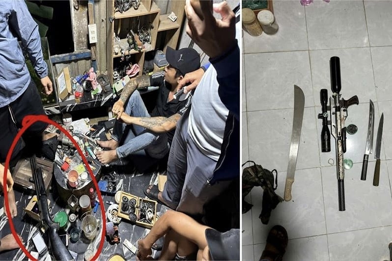 Dong Nai: Una serie de armas descubiertas en una 'fiesta de drogas'