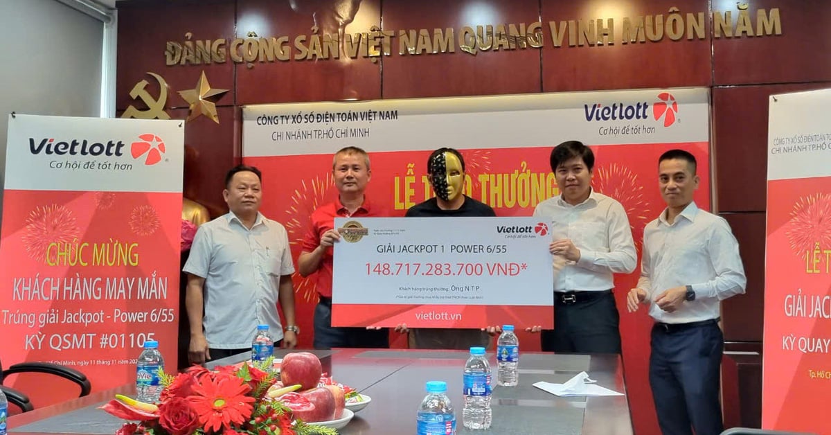 A self-employed person won Jackpot 1 prize of more than 148 billion VND