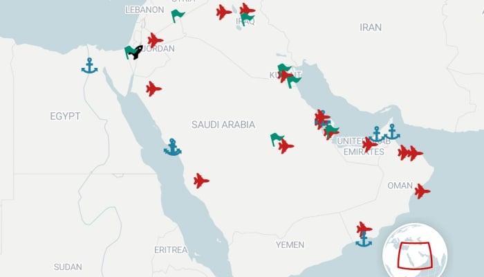 What is the US military doing in the Middle East and where are they?