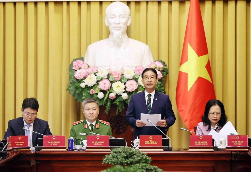 Deputy Head of the Office of the President Pham Thanh Ha speaks. (Photo: An Dang/VNA)