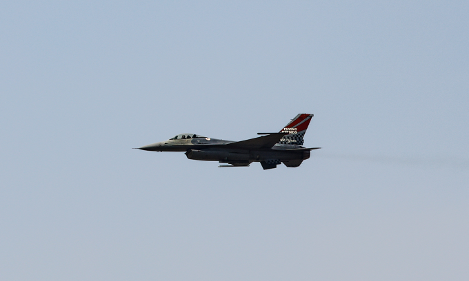 US F-16 fighter jets at a defense exhibition in Seoul, South Korea in October 2023. Photo: AFP