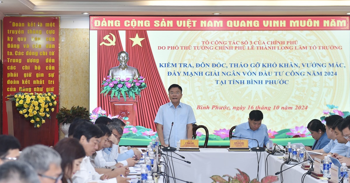 Phó Thủ tướng Lê Thành Long kiểm tra, đôn đốc giải ngân đầu tư công tại Bình Phước