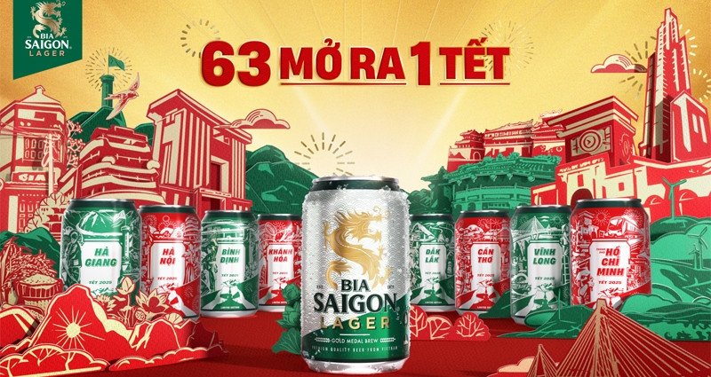 Bia Saigon Lager mời ‘mở một Tết chung’ khắp 63 tỉnh thành