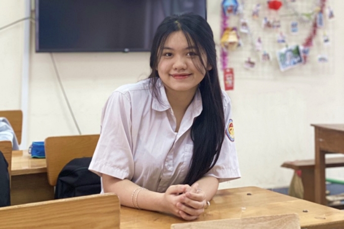 Pham Quynh Trang, estudiante de 12.º grado con especialización en Historia, Escuela Secundaria Bien Hoa para Superdotados, Ha Nam. Foto: Personaje proporcionado