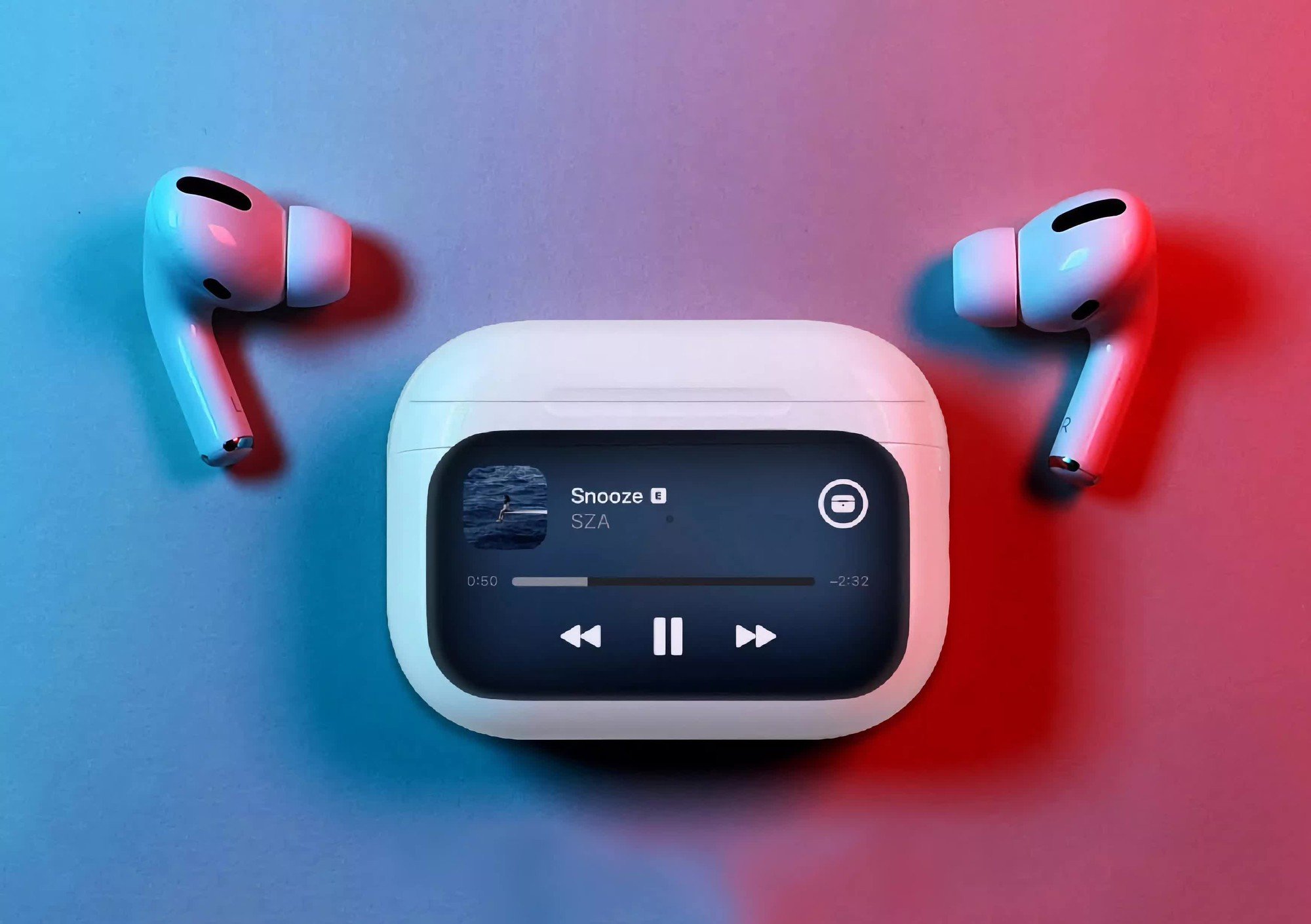 Xuất hiện AirPods 'nhái' tích hợp màn hình cảm ứng- Ảnh 1.