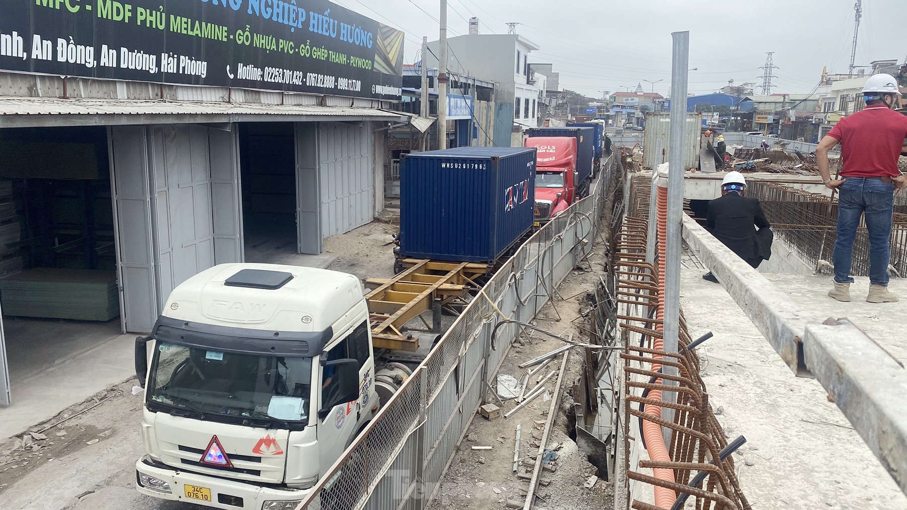 สะพานลอยมูลค่าเกือบ 7 แสนล้านดองเพื่อขจัดจุดดำจราจรติดขัดในไฮฟองกำลังจะสร้างเสร็จ ภาพที่ 9