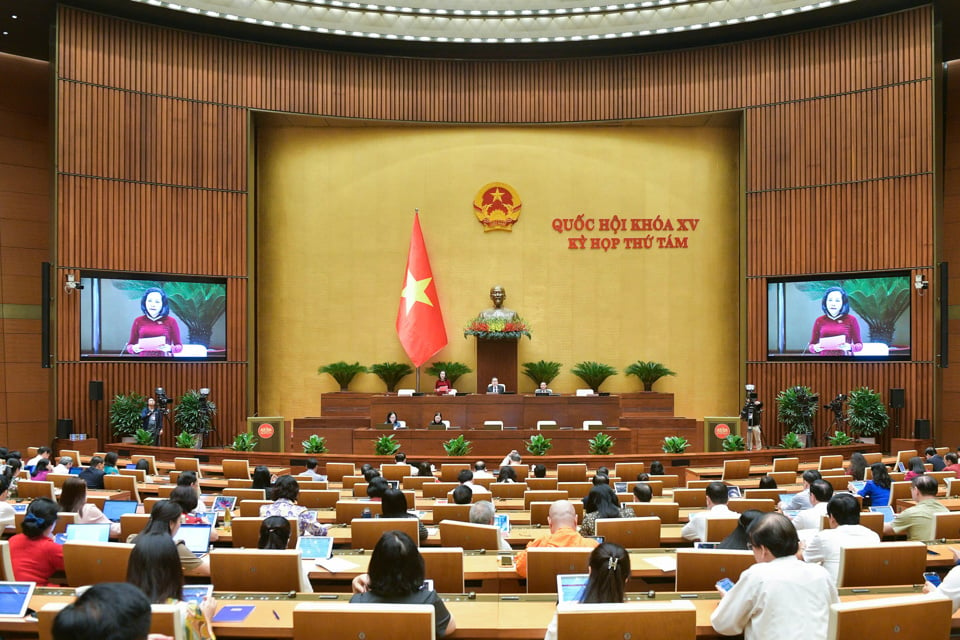 Scène de la 8ème session de la 15ème Assemblée nationale. Photo: Quochoi.vn