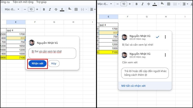 Cách viết ghi chú, bình luận trên Google Sheets cực đơn giản