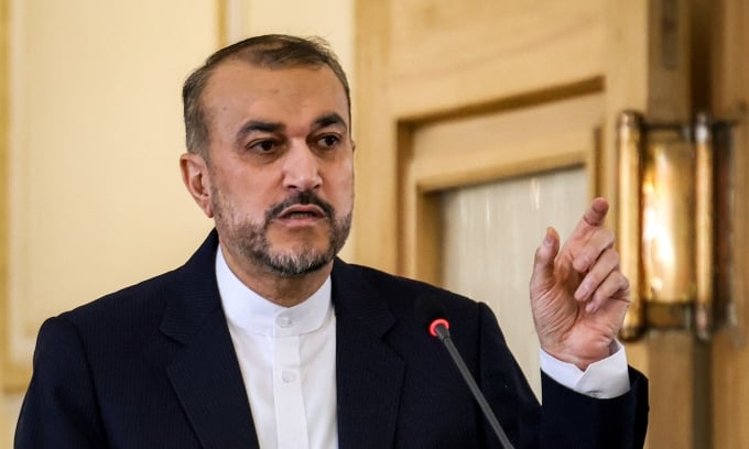Der iranische Außenminister Hossein Amir-Abdollahian am 14. April in Teheran. Foto: AFP