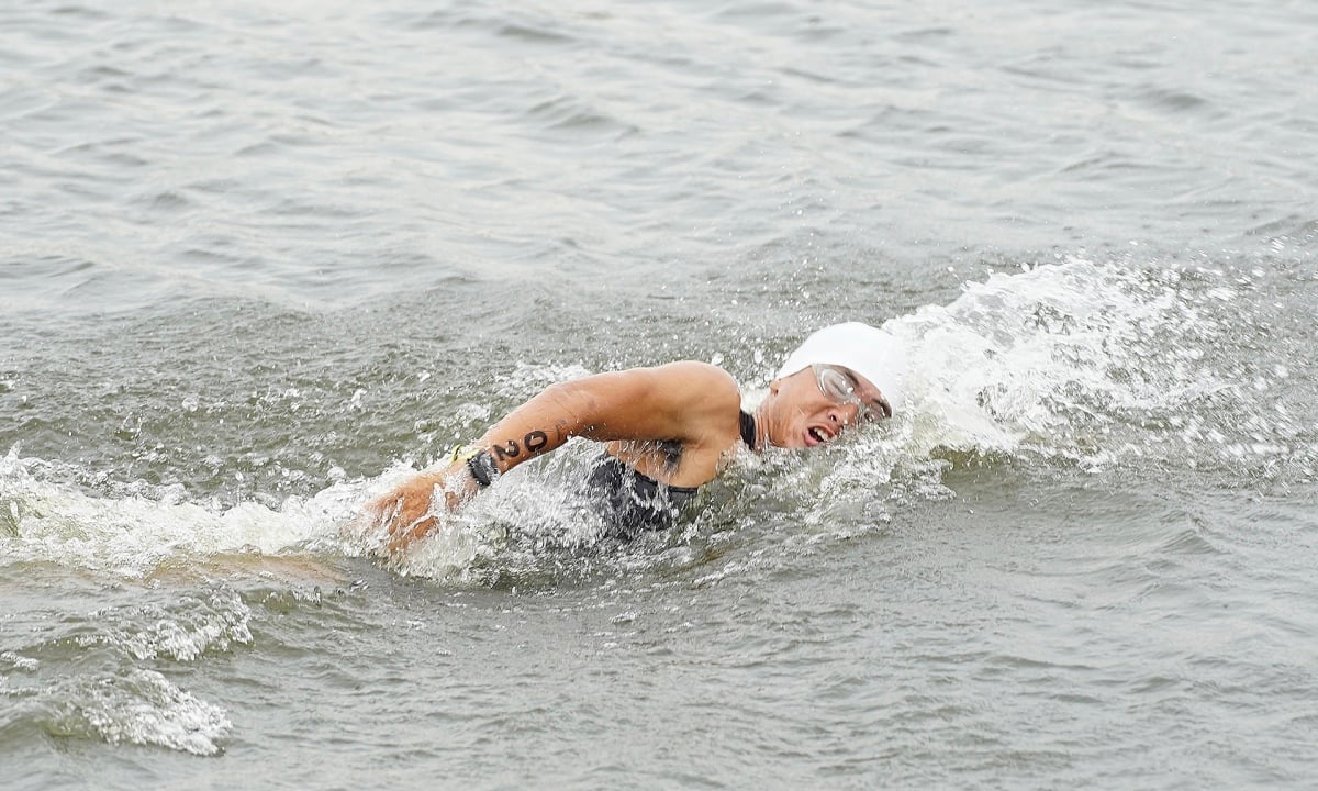 'Athletes need to swim in the ocean at least three times before racing an aquathlon'