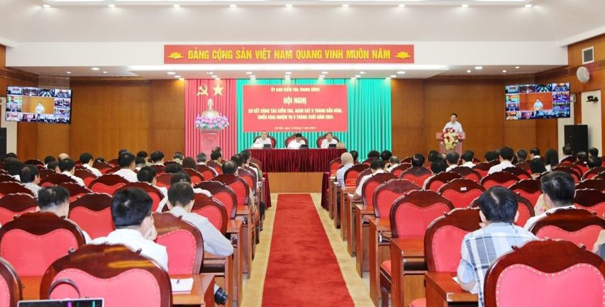 Quang cảnh Hội nghị trực tuyến toàn quốc về công tác kiểm tra, giám sát 6 tháng đầu năm và triển khai nhiệm vụ 6 tháng cuối năm 2024.