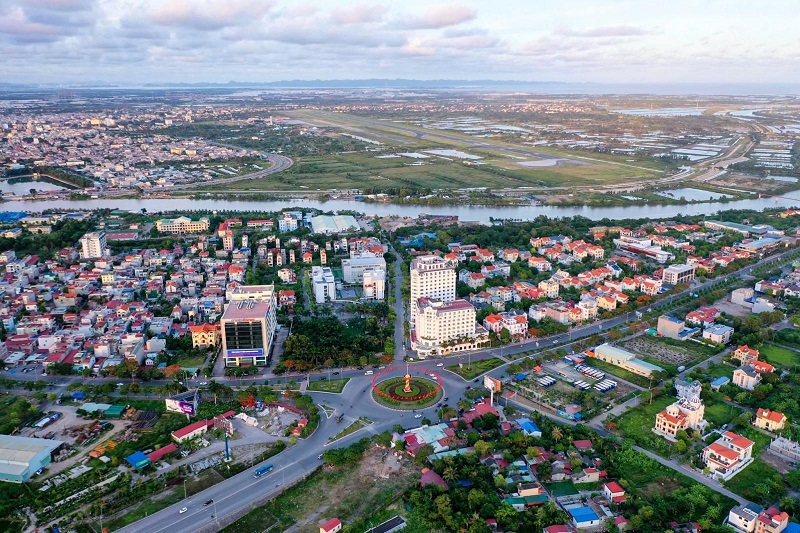 Stadtgebiet, Stadt des Bezirks Duong Kinh. Hai Phong