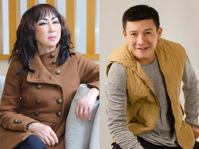 Danh ca Lê Uyên (trái) và ca sĩ Hoài Phú (phải). Ảnh: Nhân vật cung cấp