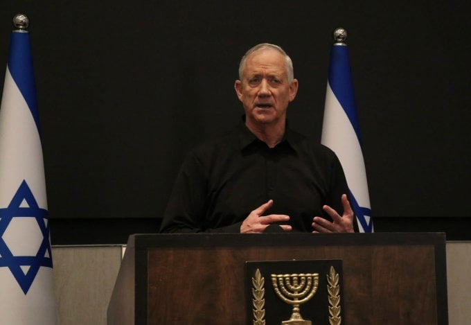 M. Benny Gantz sur une photo publiée le 26 octobre. Photo : X/Benny Gantz