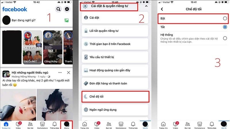 Hướng dẫn bật Dark Mode (chế độ tối) trên Facebook cực đơn giản