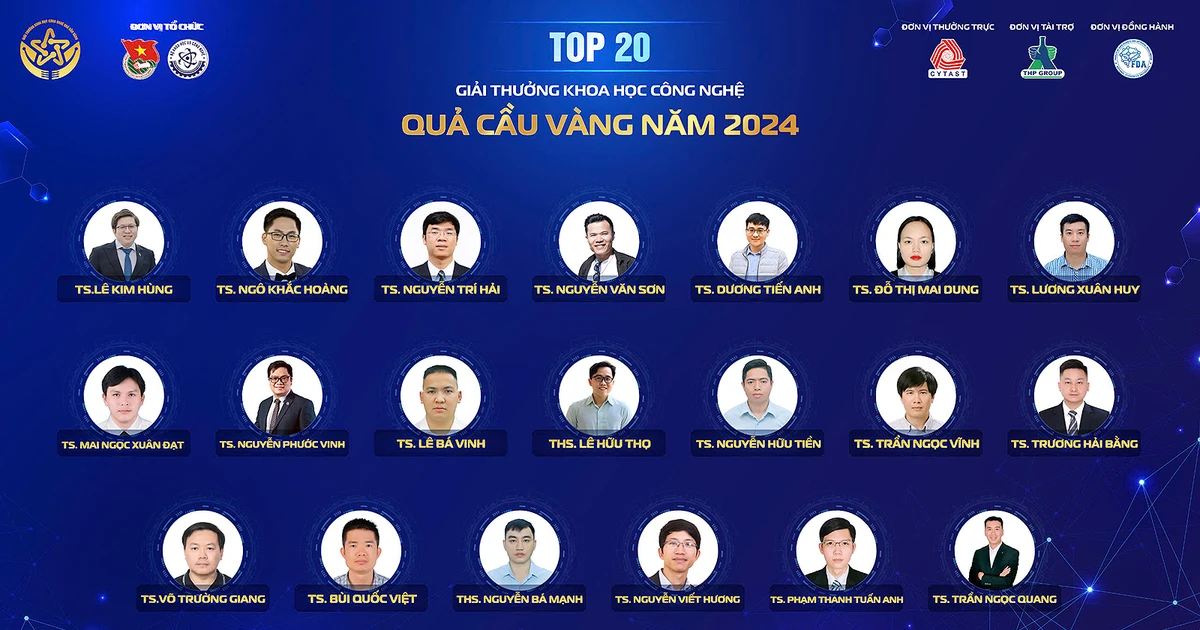 Tốp 20 nhà khoa học trẻ xuất sắc nhận Giải thưởng Quả cầu vàng năm 2024